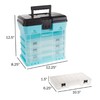 Fleming Supply Storage and Toolbox, Organizer Utility Box, 4-Drawers, 19 Compartments for Hardware (Light Blue) 627102NBS